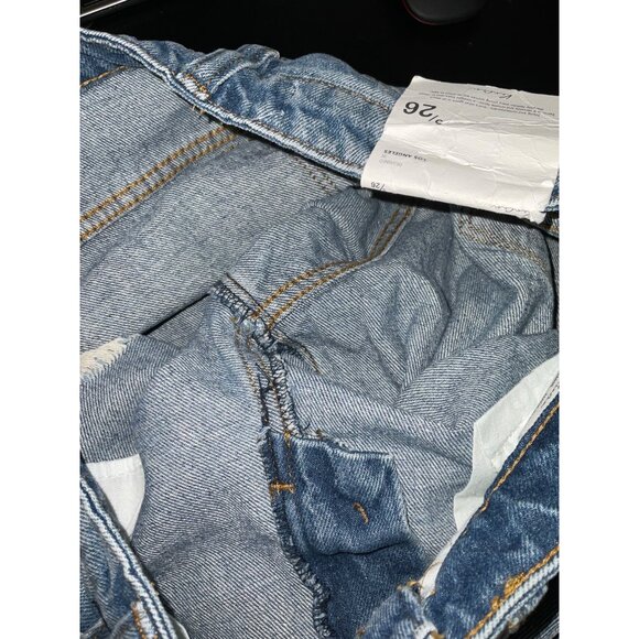 KANCAN New Distressed Raw Hem High Rise Mom Jeans size 5/26 - Picture 8 of 14